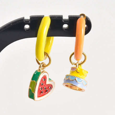 Dopamine Daydream Charm Hoops