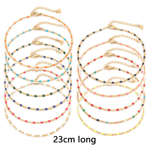 Mia Stainless Steel Colorful Anklet