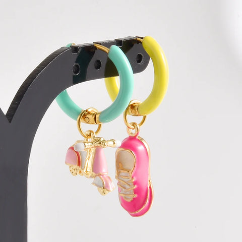 Dopamine Daydream Charm Hoops