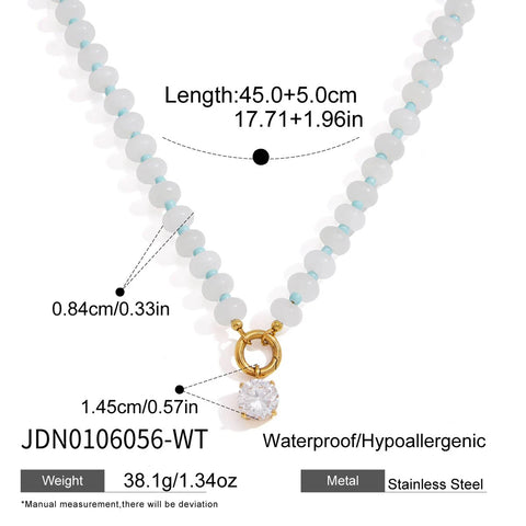 Golden Hour Stone Charm Necklace
