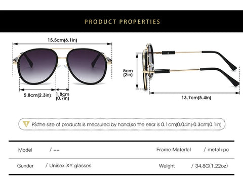 Retro Rebel Oversized Aviators