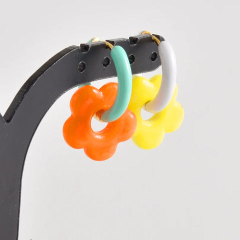Dopamine Daydream Charm Hoops