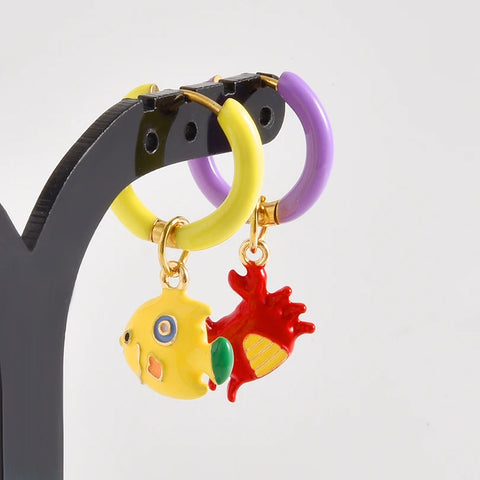 Dopamine Daydream Charm Hoops