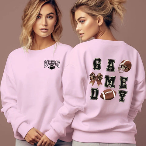 Game Day Bow Football Sweatshirt