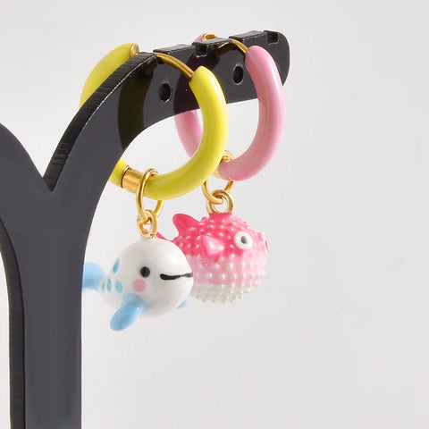 Dopamine Daydream Charm Hoops