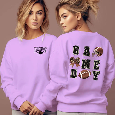 Game Day Bow Football Sweatshirt