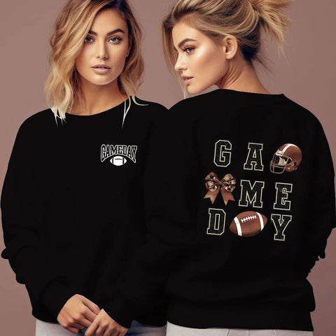 Game Day Bow Football Sweatshirt