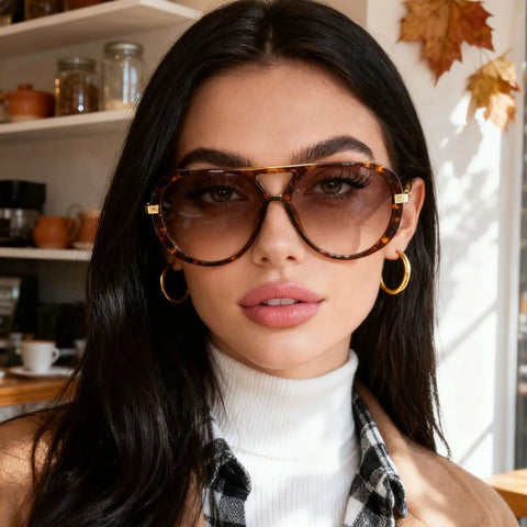 Wild Side Leopard Aviators