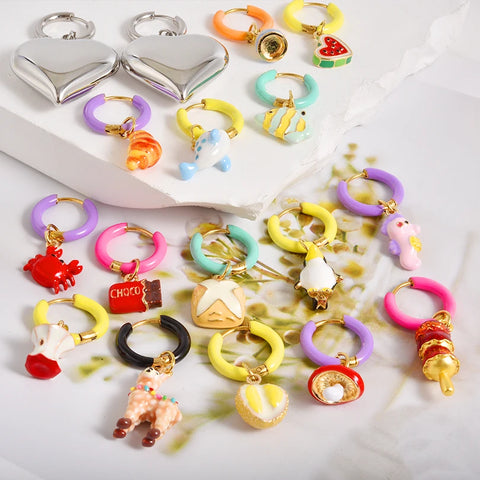 Dopamine Daydream Charm Hoops
