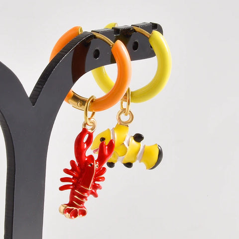 Dopamine Daydream Charm Hoops