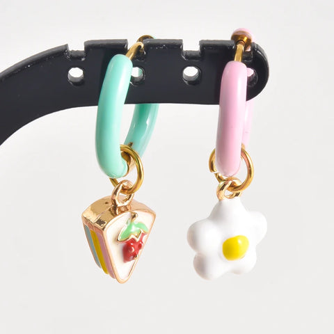 Dopamine Daydream Charm Hoops