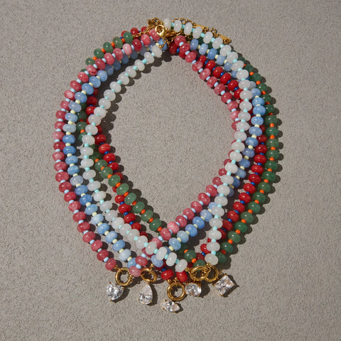 Golden Hour Stone Charm Necklace