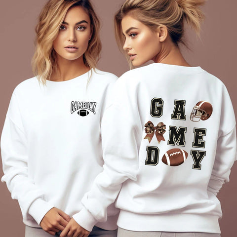 Game Day Bow Football Sweatshirt