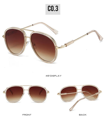 Rosé Sky Mirrored Aviators