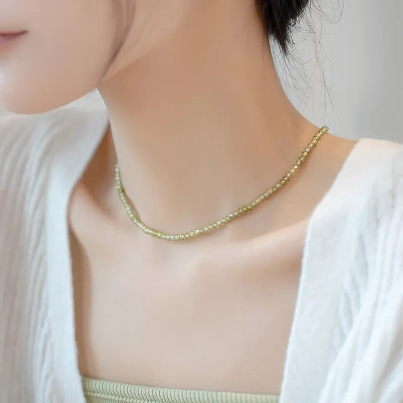 Elle Natural Stone Colorful Layering Choker Necklace