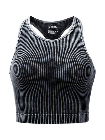 Vintage Washed Ribbed Belly Tank