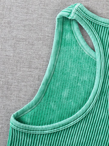 Vintage Washed Ribbed Belly Tank