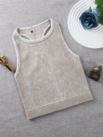 Vintage Washed Ribbed Belly Tank