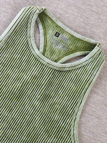Vintage Washed Ribbed Belly Tank