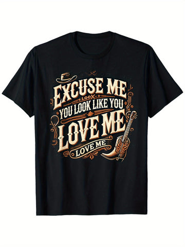 Excuse Me You Look Like You Love Me Vintage Graphic Tee