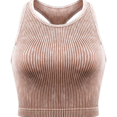 Vintage Washed Ribbed Belly Tank