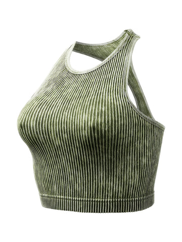Vintage Washed Ribbed Belly Tank