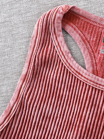 Vintage Washed Ribbed Belly Tank