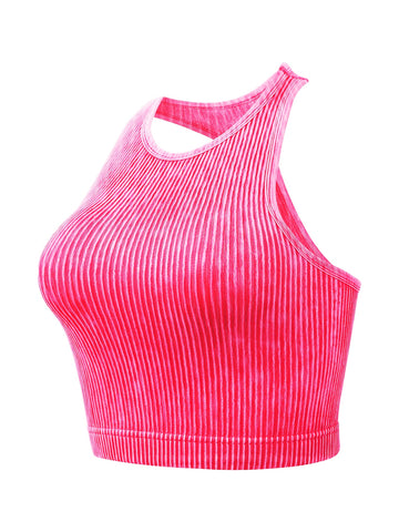 Vintage Washed Ribbed Belly Tank