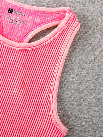 Vintage Washed Ribbed Belly Tank