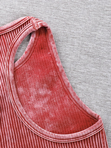 Vintage Washed Ribbed Belly Tank