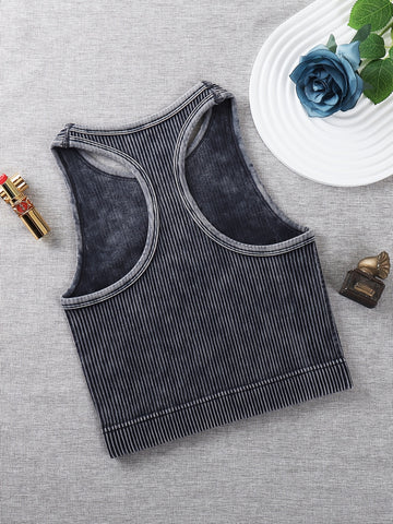 Vintage Washed Ribbed Belly Tank