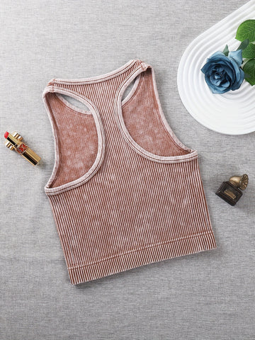 Vintage Washed Ribbed Belly Tank
