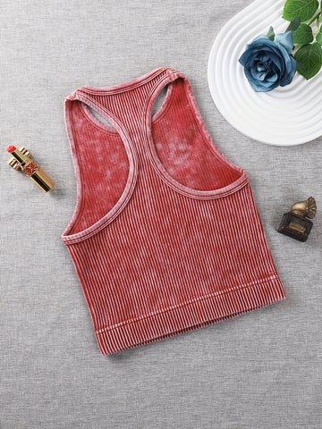 Vintage Washed Ribbed Belly Tank
