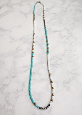 Bexley-Aqua-White-Hematite-Brass-Beaded-Layering-Necklace-Bracelet