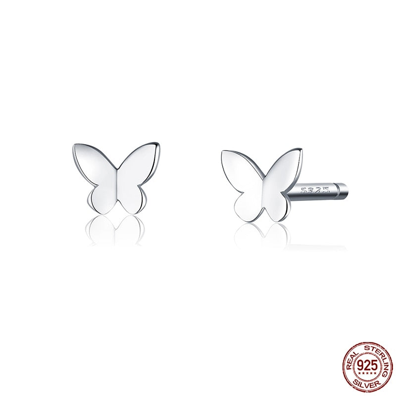 Butterfly 925 Sterling Silver Stud Earrings