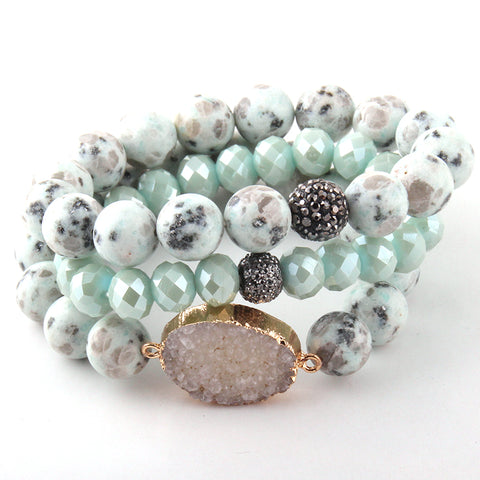 Kiwi Bracelet Stack - Set of 3 Bracelets