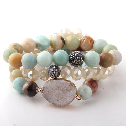 Amazonite Bracelet Stack - Set of 3 Bracelets