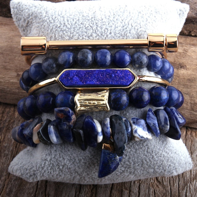 Moonlit Bracelet Stack - Set of 5 Bracelets