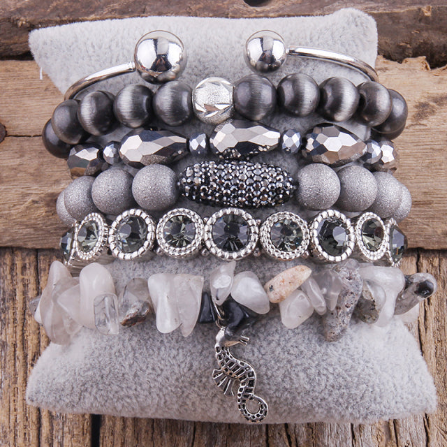 Smoke Bracelet Stack - Set of 6 Bracelets